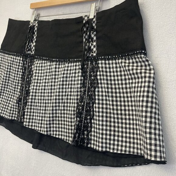 Vintage Y2K Tripp NYC Mini Skirt Plus Size 26 Goth Punk Skater Alt Dark Academia - Picture 7 of 15